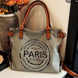 NEW Paris Canvas Tote Bag
